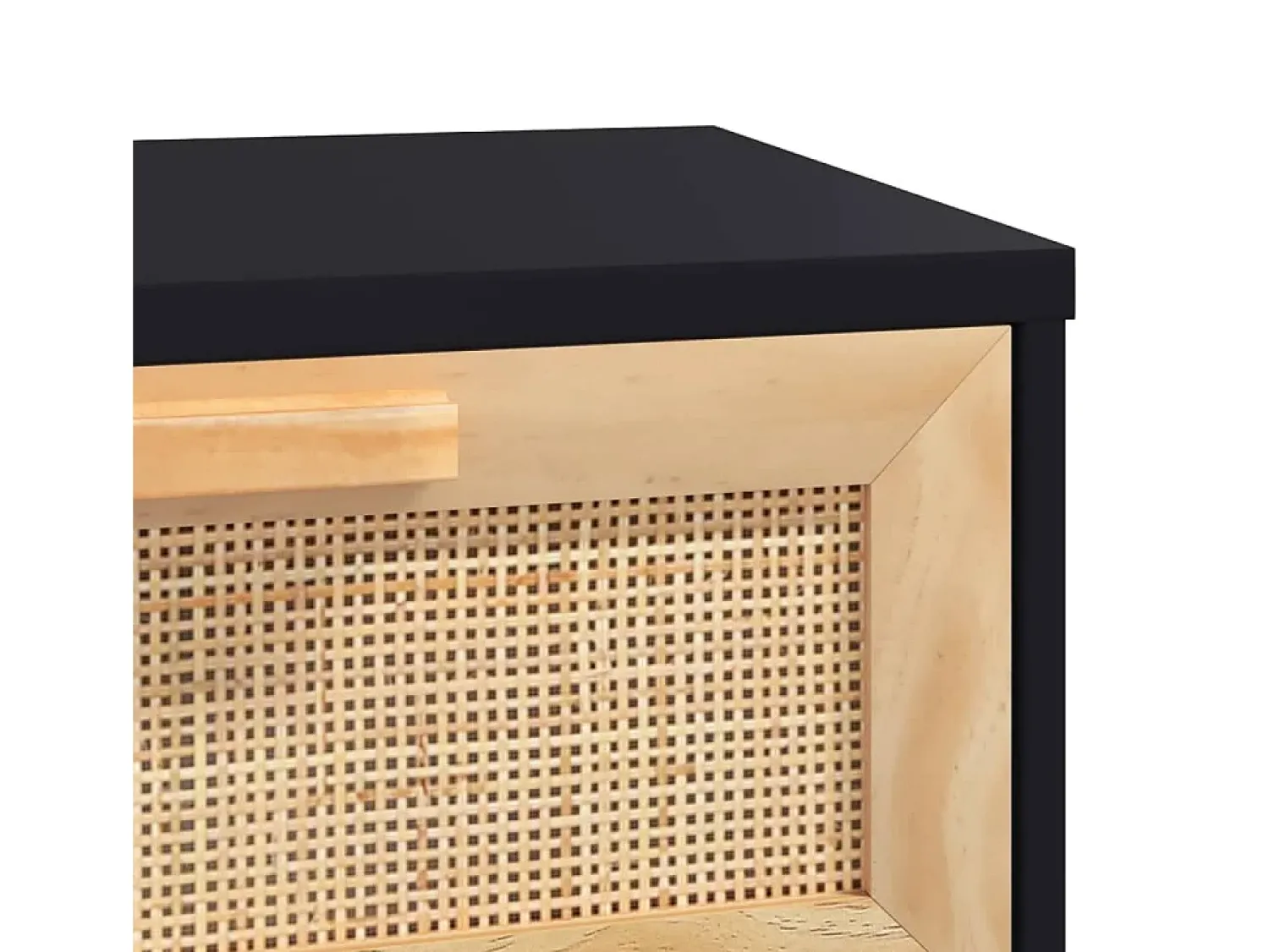 vidaxl Mesa consola 80x30x75 cm pinho maciço e vime natural^ Consola