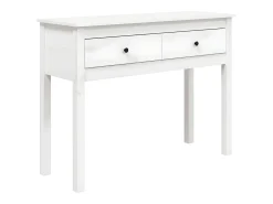 Consola| Mesa consola 100x35x75 cm pinho maciço PT729171 Branco