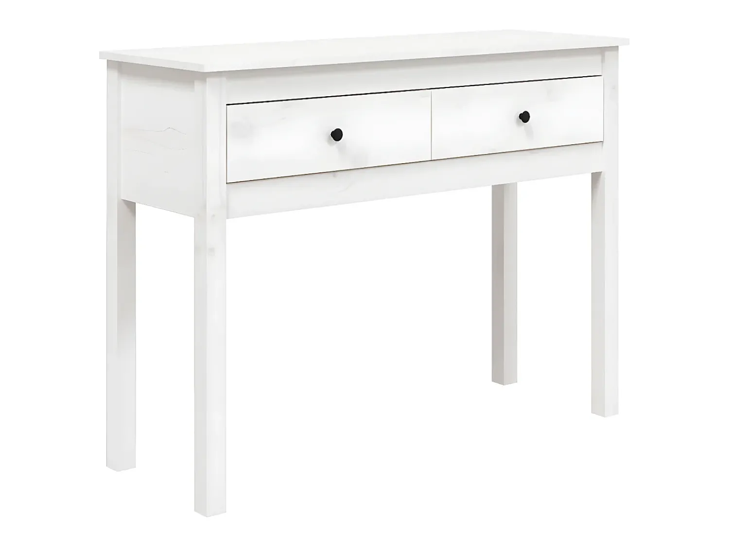 Consola| Mesa consola 100x35x75 cm pinho maciço PT729171 Branco