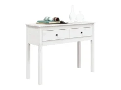 Consola| Mesa consola 100x35x75 cm pinho maciço PT729171 Branco