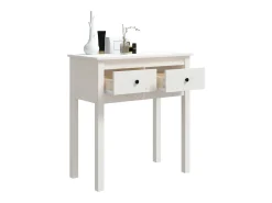 Discount vidaxl Mesa consola 70x35x75 cm pinho maciço Branco