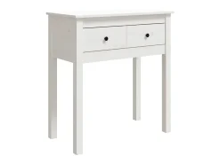 Discount vidaxl Mesa consola 70x35x75 cm pinho maciço Branco