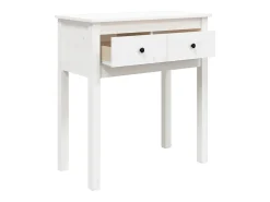 Discount vidaxl Mesa consola 70x35x75 cm pinho maciço Branco