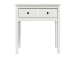 Discount vidaxl Mesa consola 70x35x75 cm pinho maciço Branco