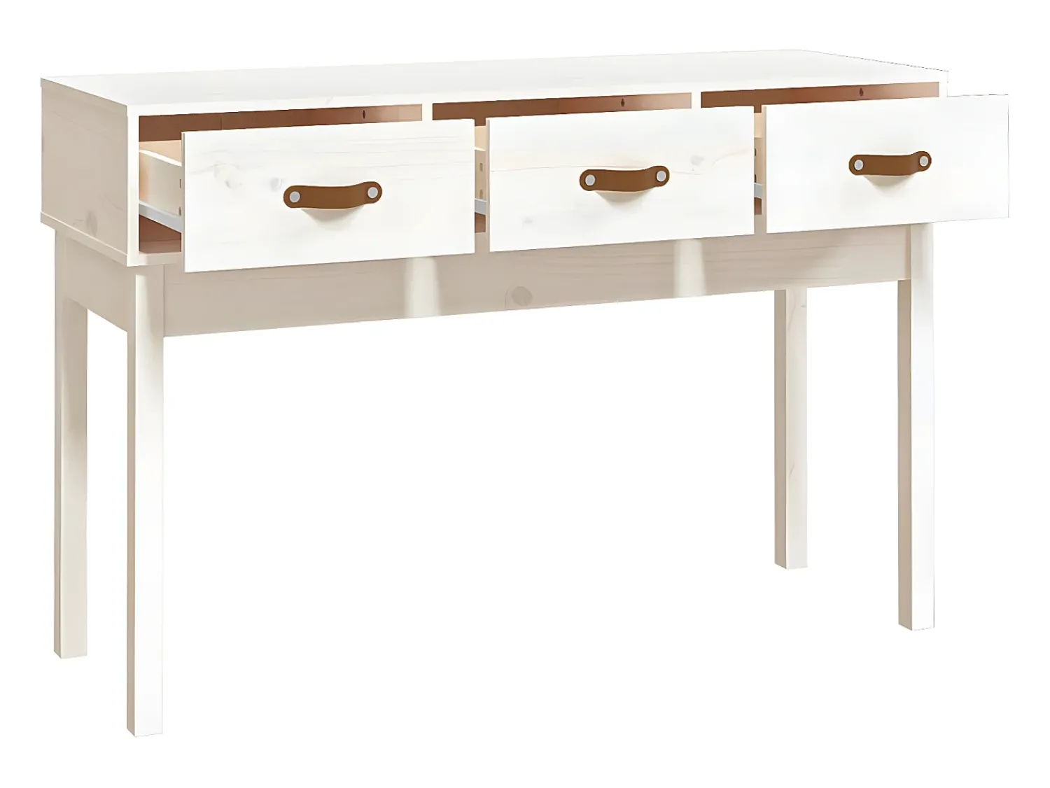 Sale Mesa consola 114x40x75 cm pinho maciço PT992396 Branco
