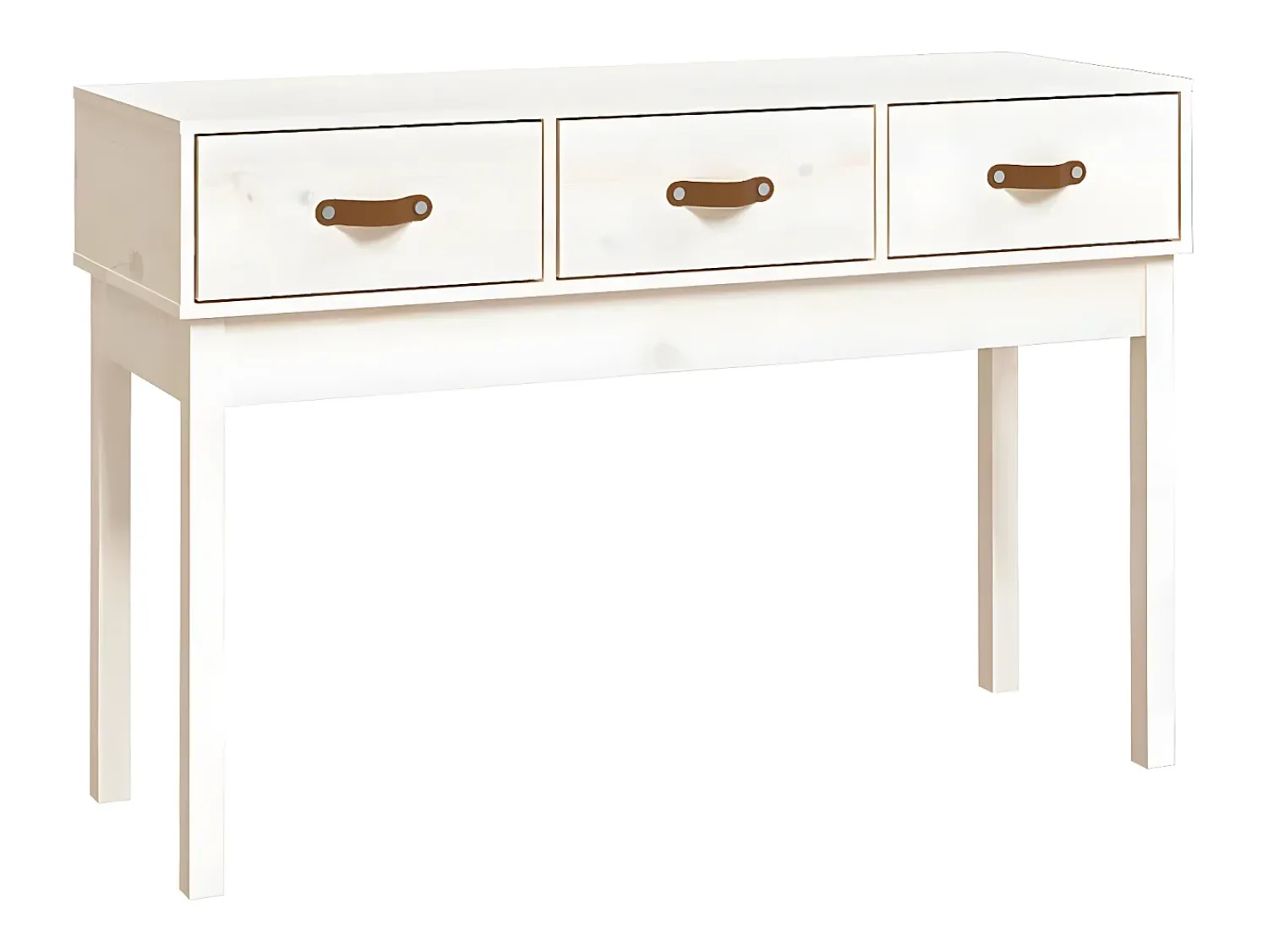 Sale Mesa consola 114x40x75 cm pinho maciço PT992396 Branco