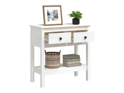Consola* Mesa consola 75x35x75 cm pinho maciço PT186624 Branco