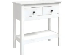 Consola* Mesa consola 75x35x75 cm pinho maciço PT186624 Branco