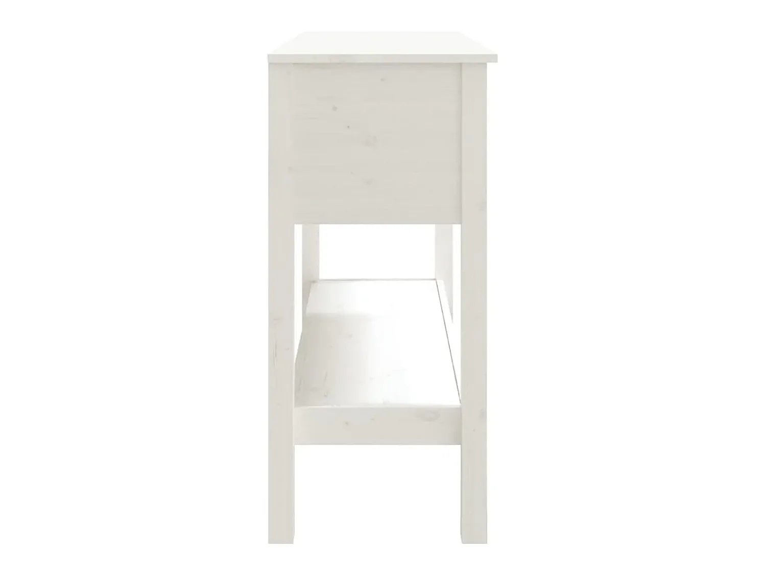 Consola|vidaxl Mesa consola 100x35x75 cm pinho maciço Branco