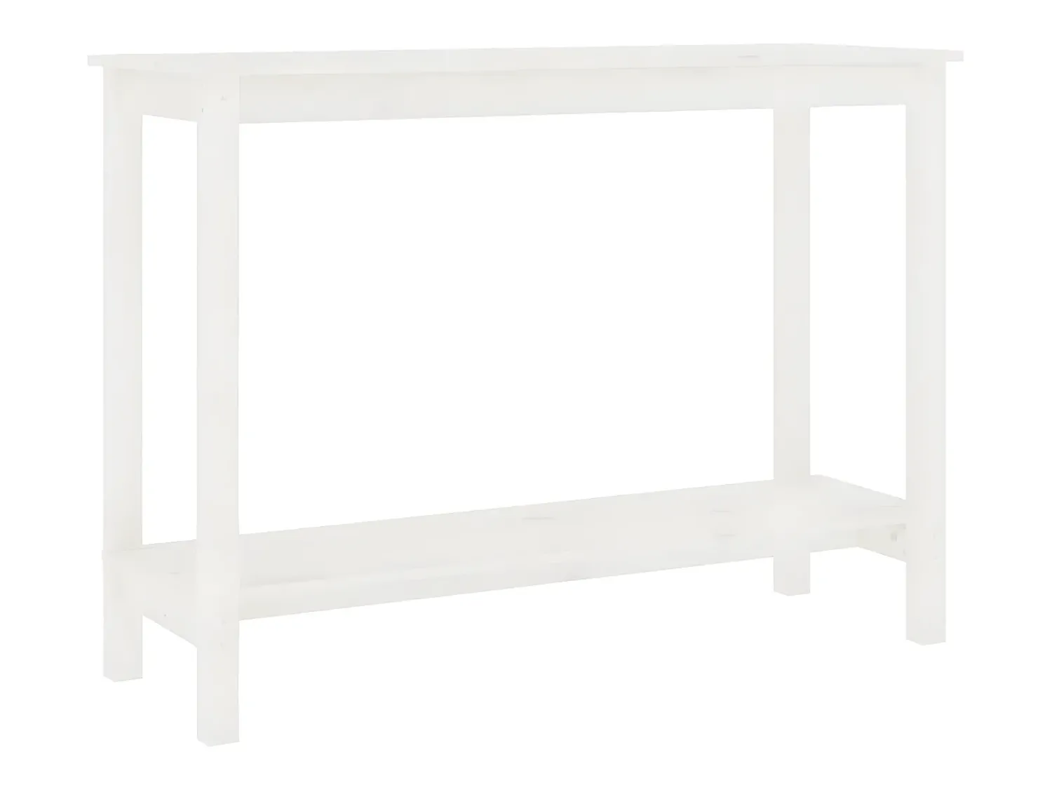 Discount Mesa consola 110x40x80 cm pinho maciço PT721911 Branco