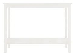 Discount Mesa consola 110x40x80 cm pinho maciço PT721911 Branco