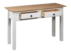 Consola|vidaxl Mesa consola 110x40x72 cm pinho maciço Panama Branco