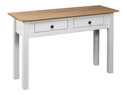 Consola|vidaxl Mesa consola 110x40x72 cm pinho maciço Panama Branco