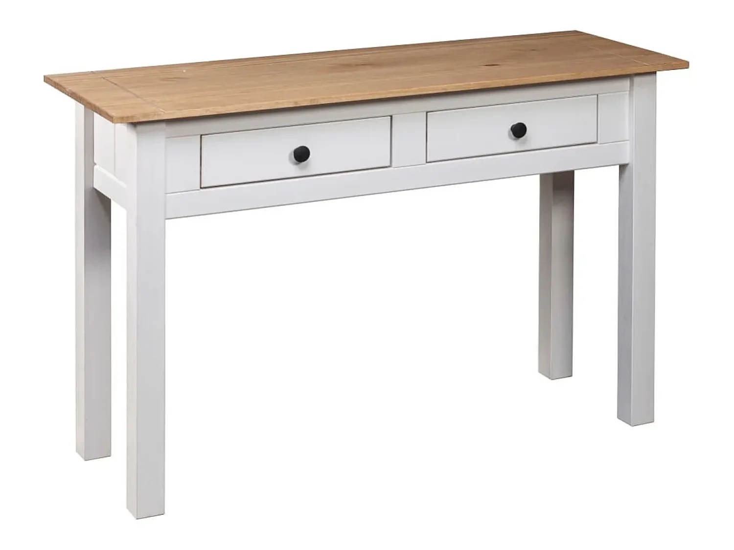 Consola|vidaxl Mesa consola 110x40x72 cm pinho maciço Panama Branco