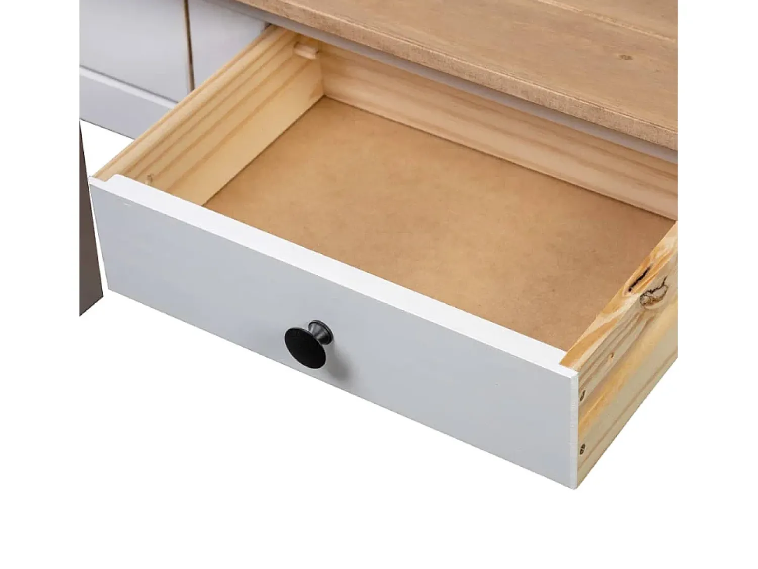 Consola|vidaxl Mesa consola 110x40x72 cm pinho maciço Panama Branco