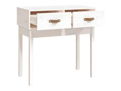 Discount Mesa consola 76,5x40x75 cm pinho maciço PT147016 Branco