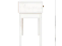 Discount Mesa consola 76,5x40x75 cm pinho maciço PT147016 Branco