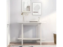 Consola| Mesa consola 110x40x80 cm pinho maciço PT492591 Branco