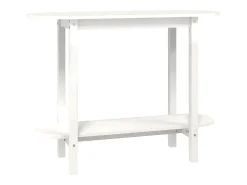 Consola| Mesa consola 110x40x80 cm pinho maciço PT492591 Branco
