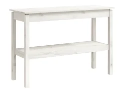 Consola* Mesa consola 110x40x75 cm pinho maciço PT997918 Branco