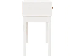 Consola|vidaxl Mesa consola 76,5x40x75 cm pinho maciço Branco