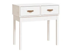 Consola|vidaxl Mesa consola 76,5x40x75 cm pinho maciço Branco