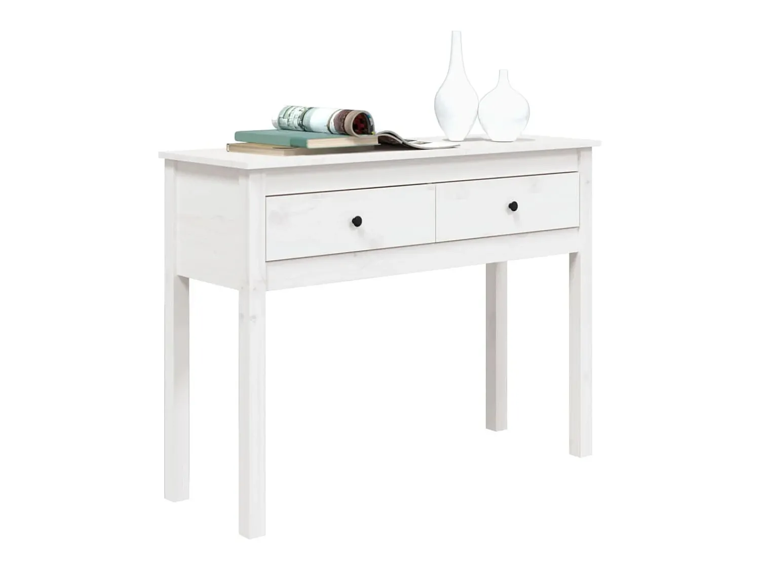 vidaxl Mesa consola 100x35x75 cm pinho maciço^ Consola