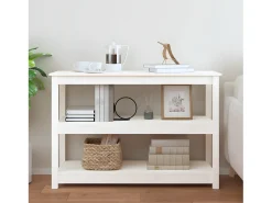 Consola| Mesa consola 110x40x74 cm pinho maciço PT693842 Branco