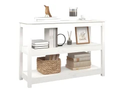Consola| Mesa consola 110x40x74 cm pinho maciço PT693842 Branco