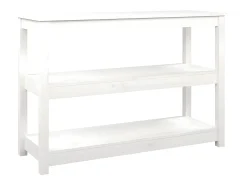 Consola| Mesa consola 110x40x74 cm pinho maciço PT693842 Branco