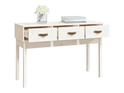 Consola*vidaxl Mesa consola 114x40x75 cm pinho maciço Branco