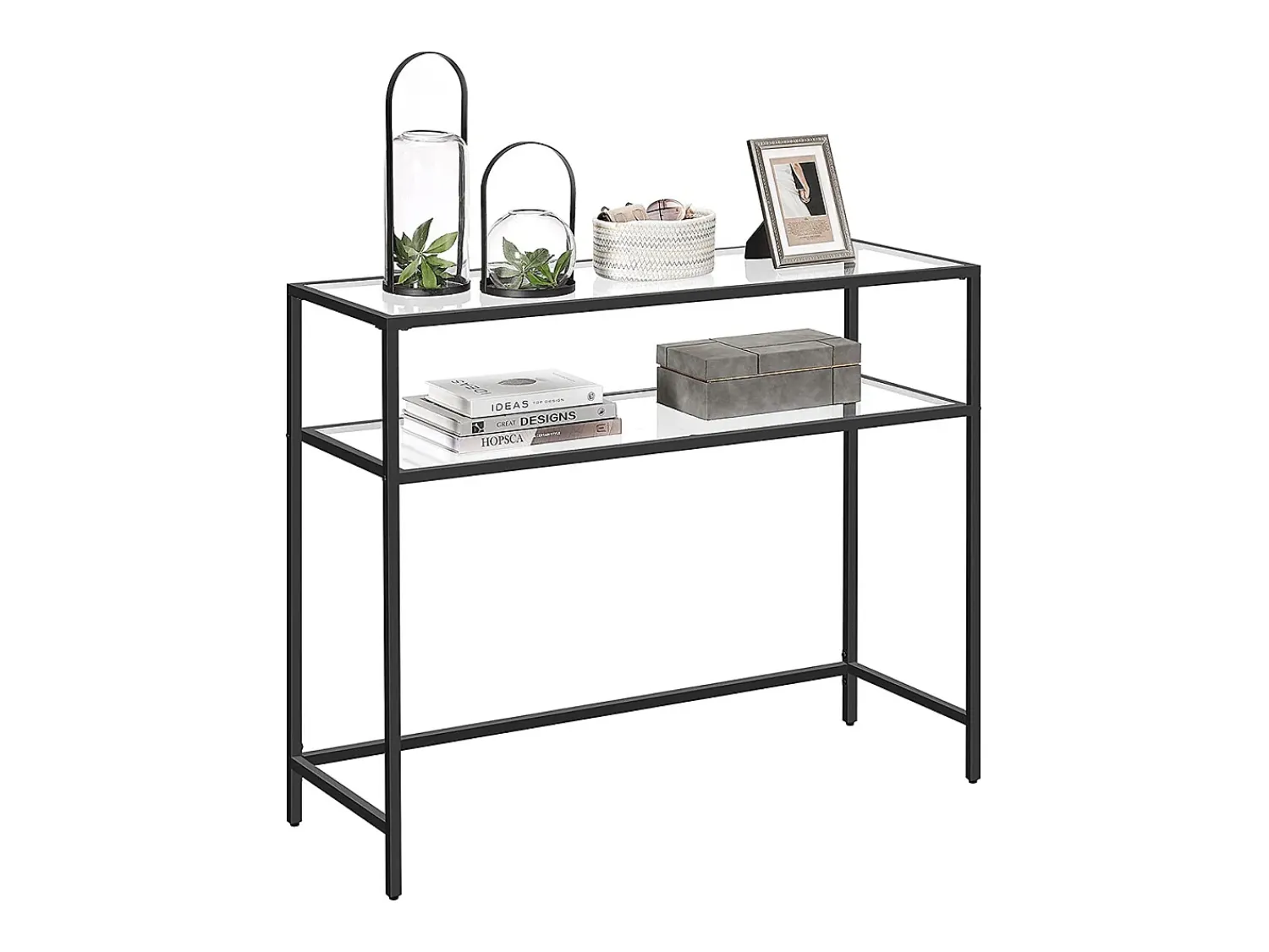 Consola| Mesa Consola 100x80x35 cm Preta Preto