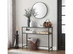 Consola| Mesa Consola 100x80x35 cm Preta Preto