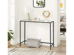 Consola| Mesa Consola 100x35x80 cm preta Preto