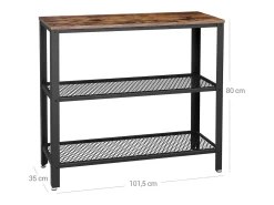 Mesa Consola 101,5x35x80 cm preta^ Consola