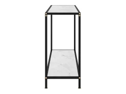 Consola* Mesa consola 120x35x75 cm vidro temperado PT437883 Branco