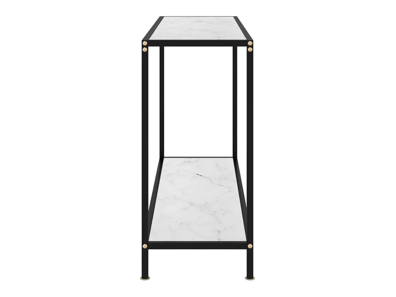 Consola* Mesa consola 120x35x75 cm vidro temperado PT437883 Branco