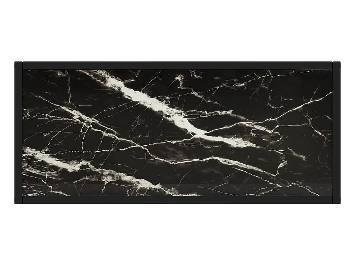 Consola|vidaxl Mesa consola 80x35x75 cm vidro temperado Preto