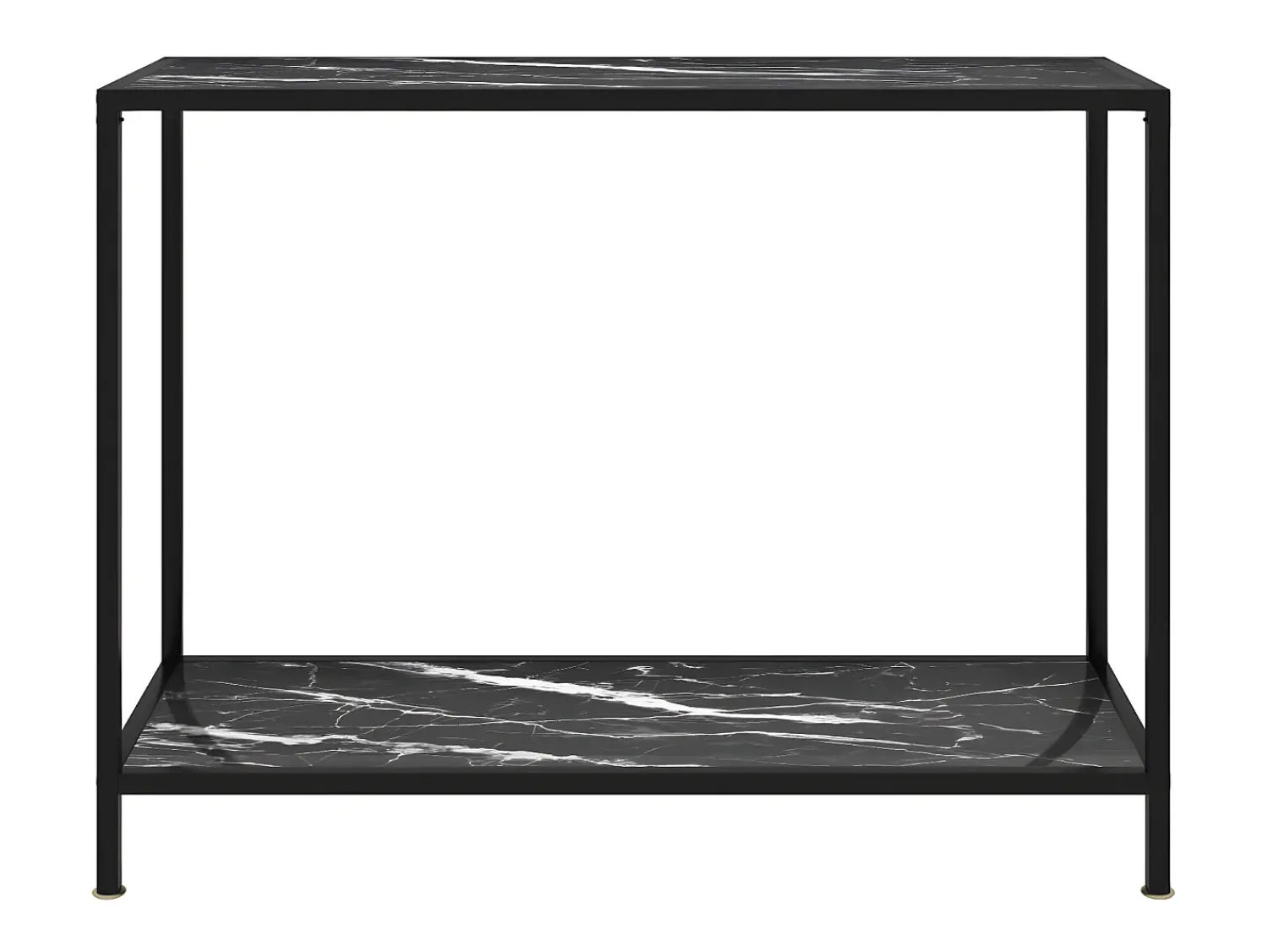 Consola* Mesa consola 100x35x75 cm vidro temperado PT908348 Preto
