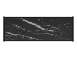 Consola* Mesa consola 100x35x75 cm vidro temperado PT908348 Preto