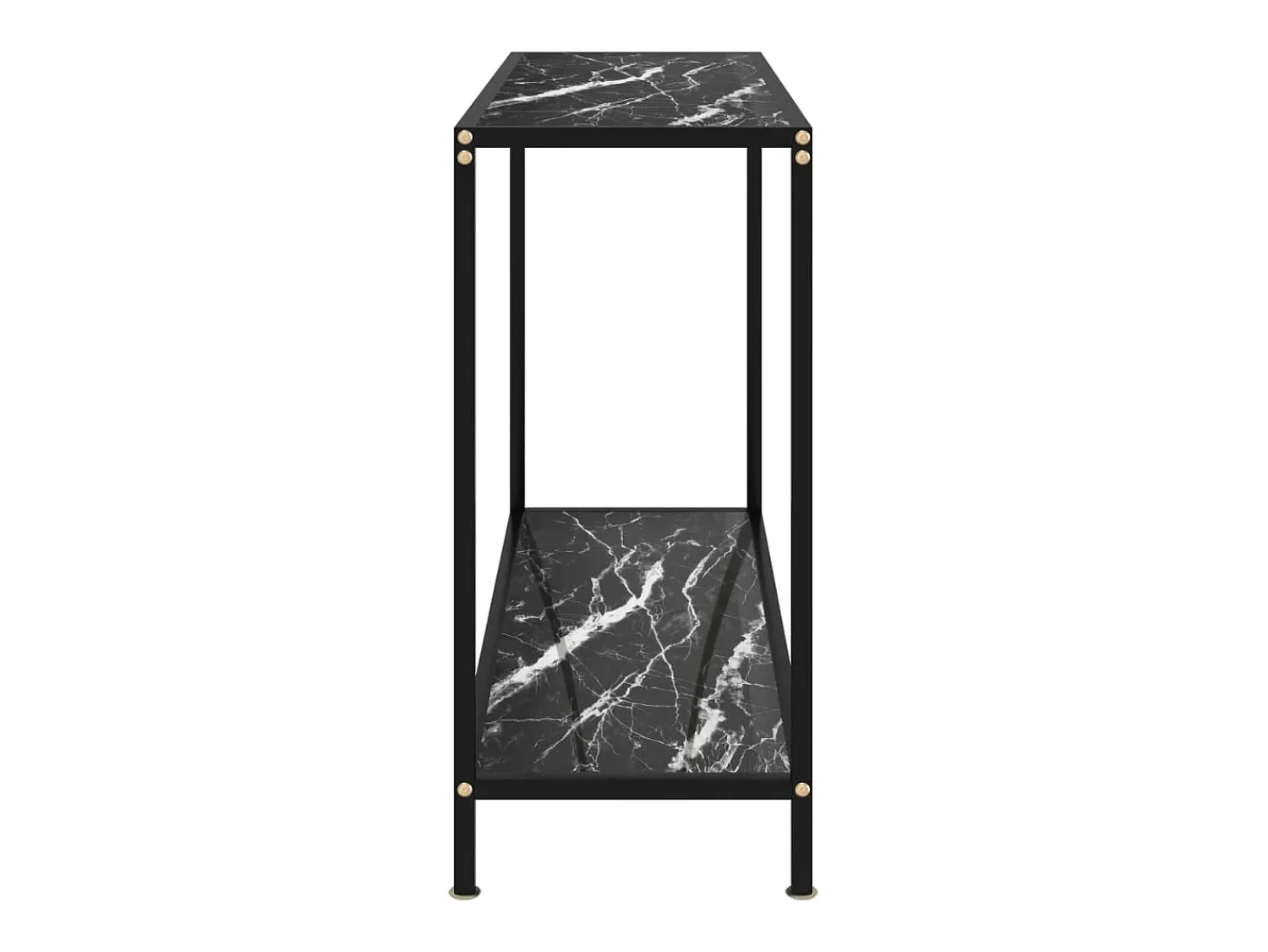 Consola* Mesa consola 100x35x75 cm vidro temperado PT908348 Preto