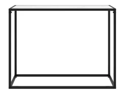 Discount Mesa consola 100x35x75 cm vidro temperado PT231842 Branco