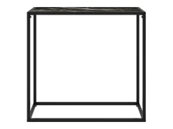 Outlet Mesa consola 80x35x75 cm vidro temperado PT287787 Preto