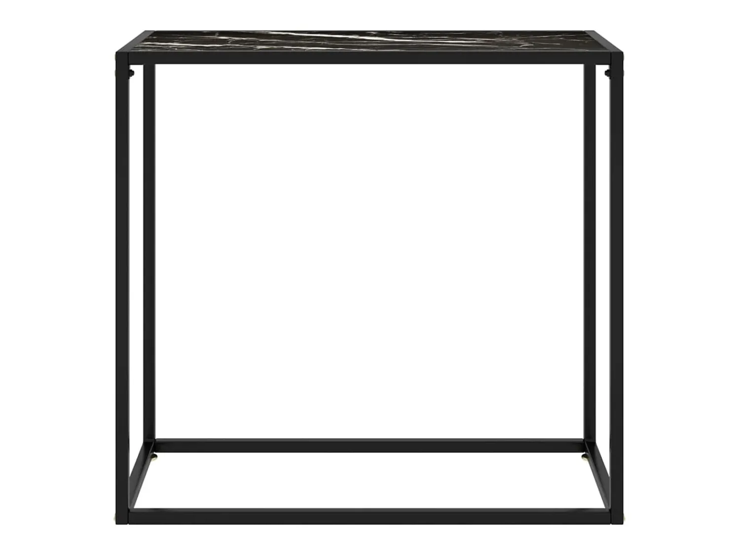 Outlet Mesa consola 80x35x75 cm vidro temperado PT287787 Preto