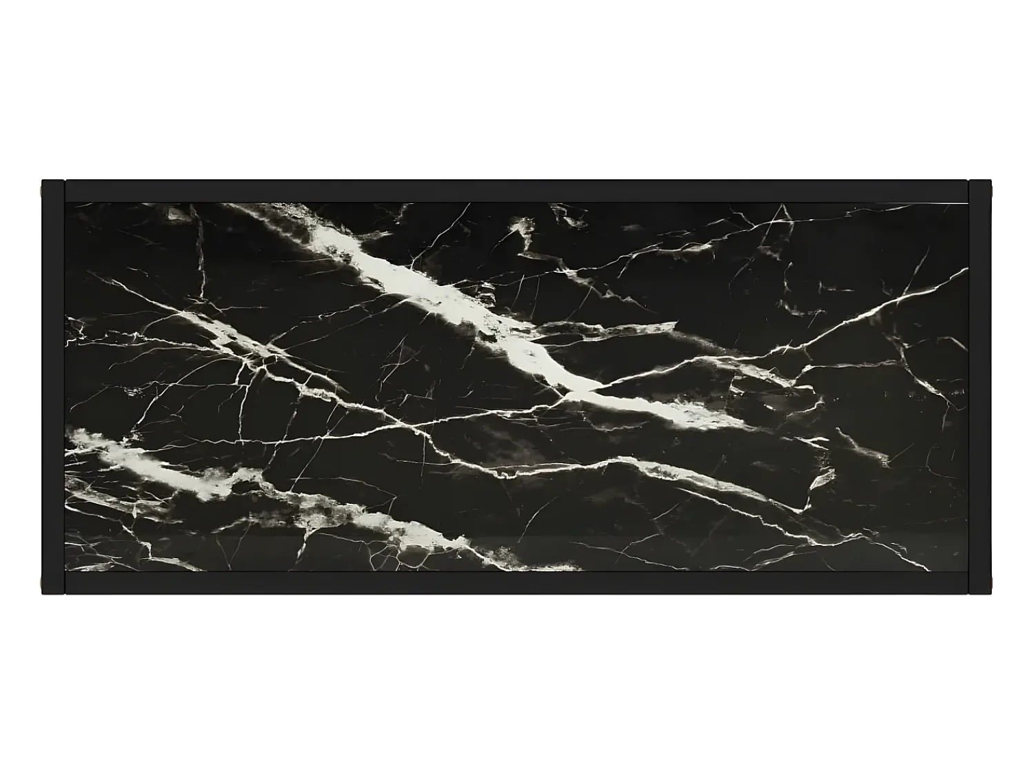 Outlet Mesa consola 80x35x75 cm vidro temperado PT287787 Preto
