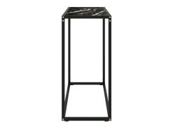 Outlet Mesa consola 80x35x75 cm vidro temperado PT287787 Preto