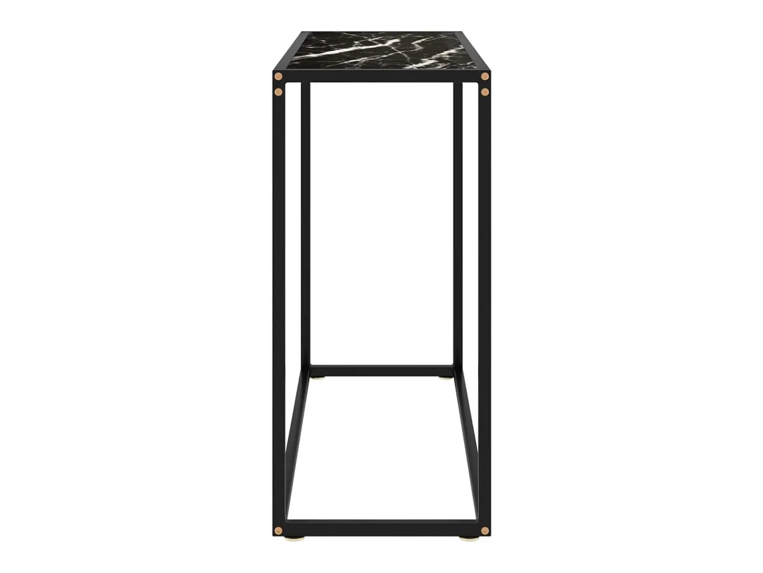 Outlet Mesa consola 80x35x75 cm vidro temperado PT287787 Preto