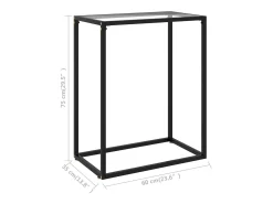 Consola|vidaxl Mesa consola 60x35x75 cm vidro temperado Transparente
