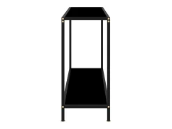 Consola* Mesa consola 120x35x75 cm vidro temperado PT940193 Preto