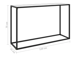 vidaxl Mesa consola 120x35x75 cm vidro temperado^ Consola